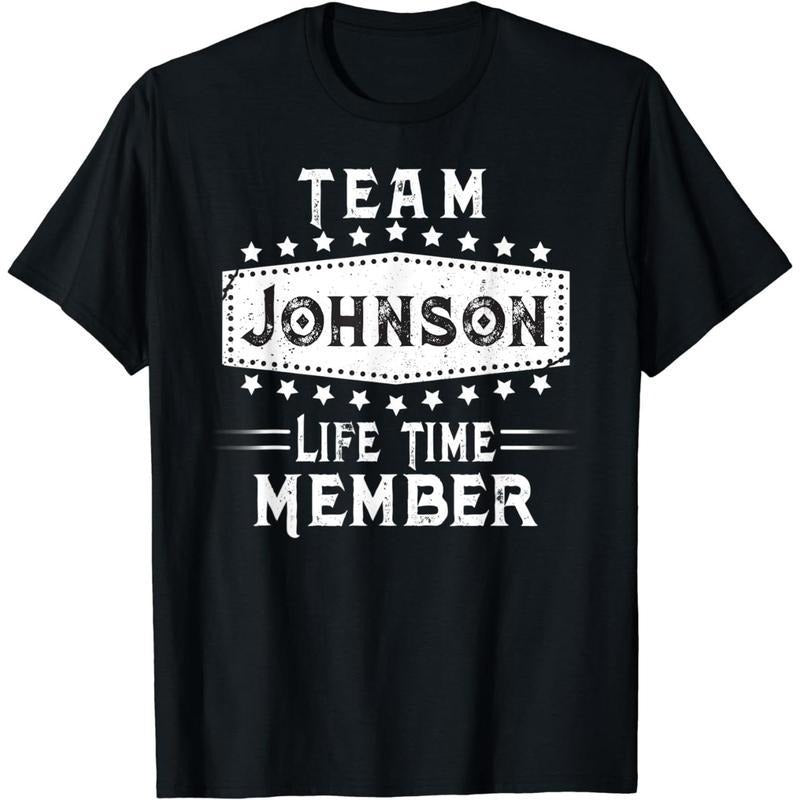[100% Cotton] Cotton Short Sleeve Team Johnson Life Time Member Family Name T-Shirt for Men Women Hoodie, Sweatshirt