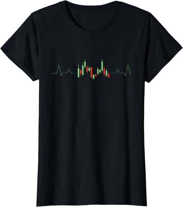[100% Cotton] HEARTBEAT STOCK MARKET CANDLESTICK CHART TRADING GRAPH T-Shirt Hoodie, Sweatshirt | PodTeesHub.com