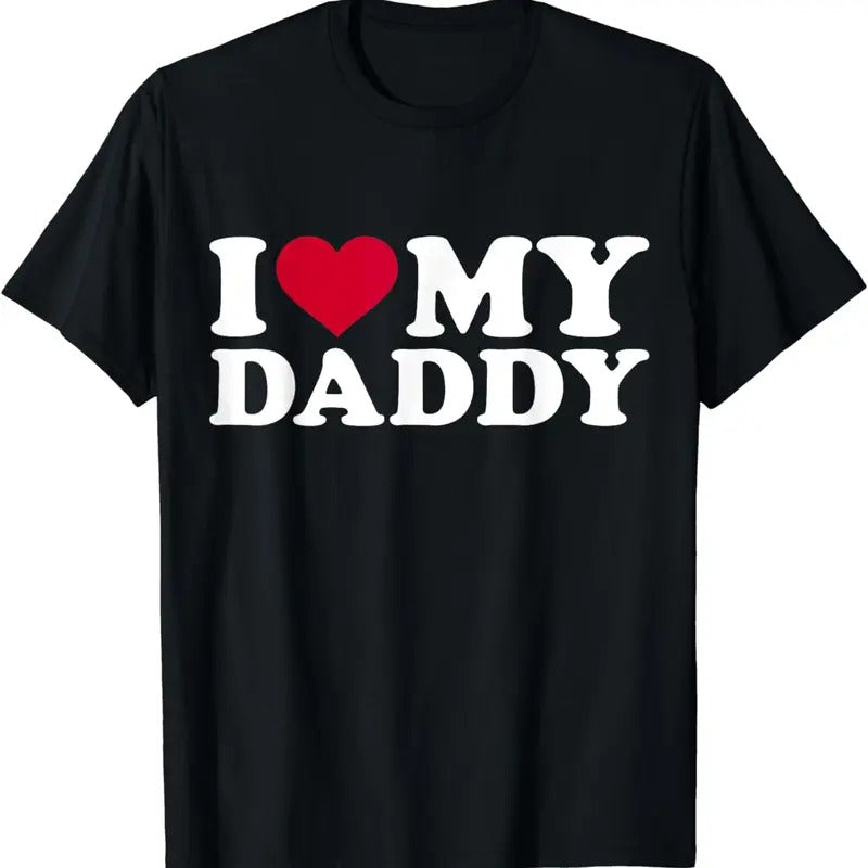 [100% Cotton] Heartwarming I Love My Daddy Cute Family Bond T-Shirt Hoodie, Sweatshirt | PodTeesHub.com