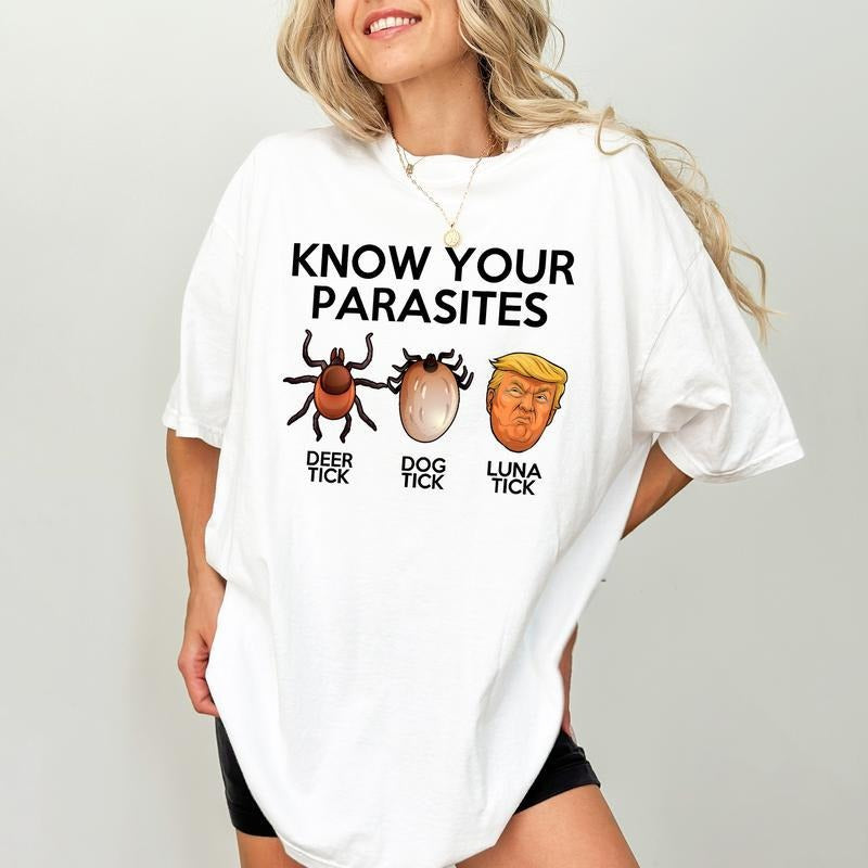 [100% Cotton] Know Your Parasites  Shirt, Subtle FDT T-Shirt, Subtle Resistance Graphic Tee, Sarcastic Clothing, Resist...