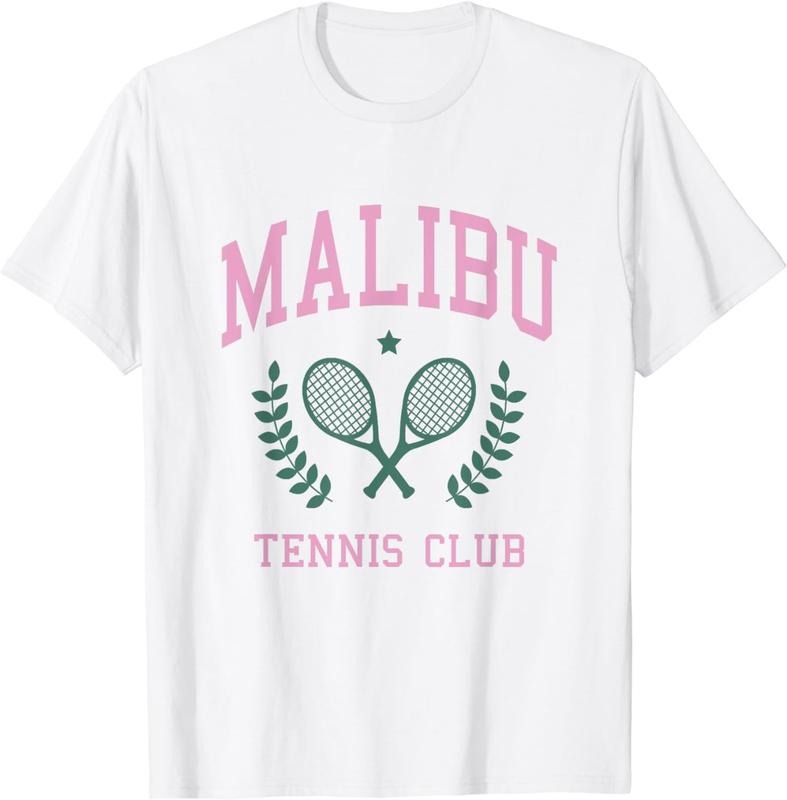 [100% Cotton] Malibu Tennis Club - Fashion Design - Classic T-Shirt Hoodie, Sweatshirt | PodTeesHub.com