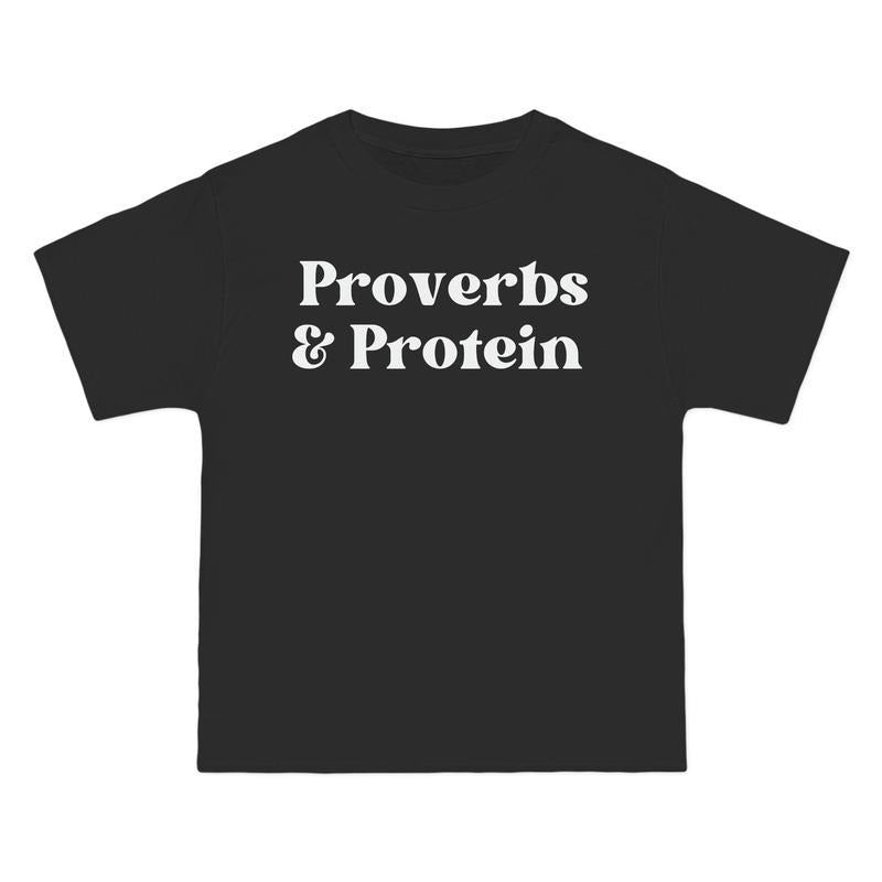 [100% Cotton] Proverbs And Protein Pump Cover T Shirt Weight Lifting Workout Shirt For Powerlifting Womens Pump Cover...