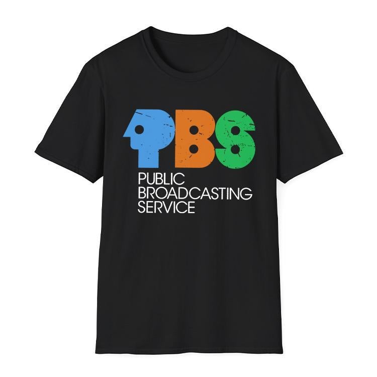 [100% Cotton] T-Shirt Vintage P.B. S T-Shirt-Retro Public Broadcasting Service Tee-70S 80S Positiona Shirt For Classic TV...