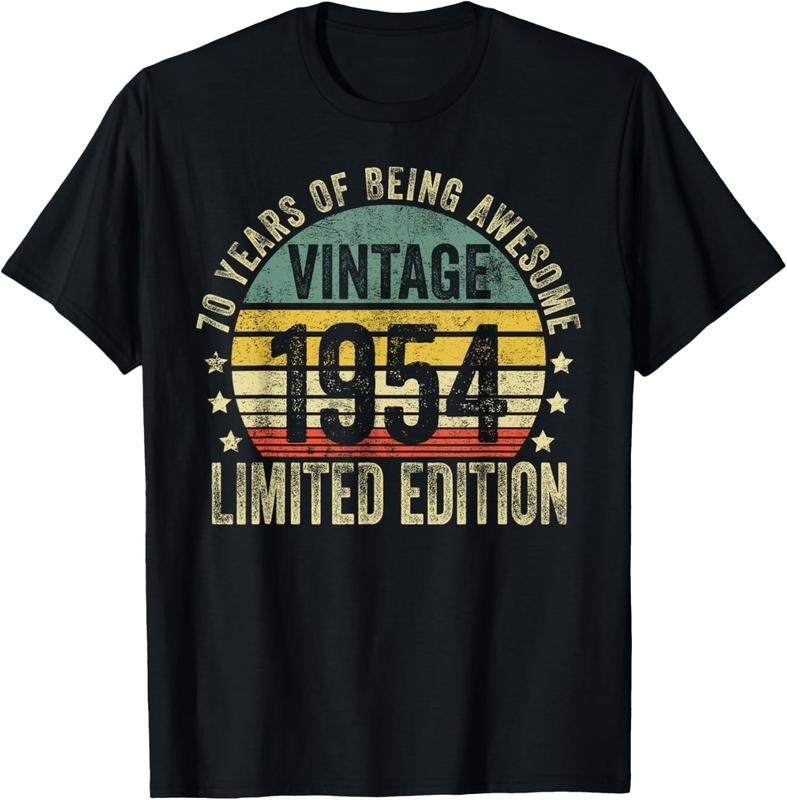 100% Cotton 70 Year Old Gifts Vintage 1954 Limited Edition 70th Birthday T-Shirt Hoodie, Sweatshirt | PodTeesHub.com