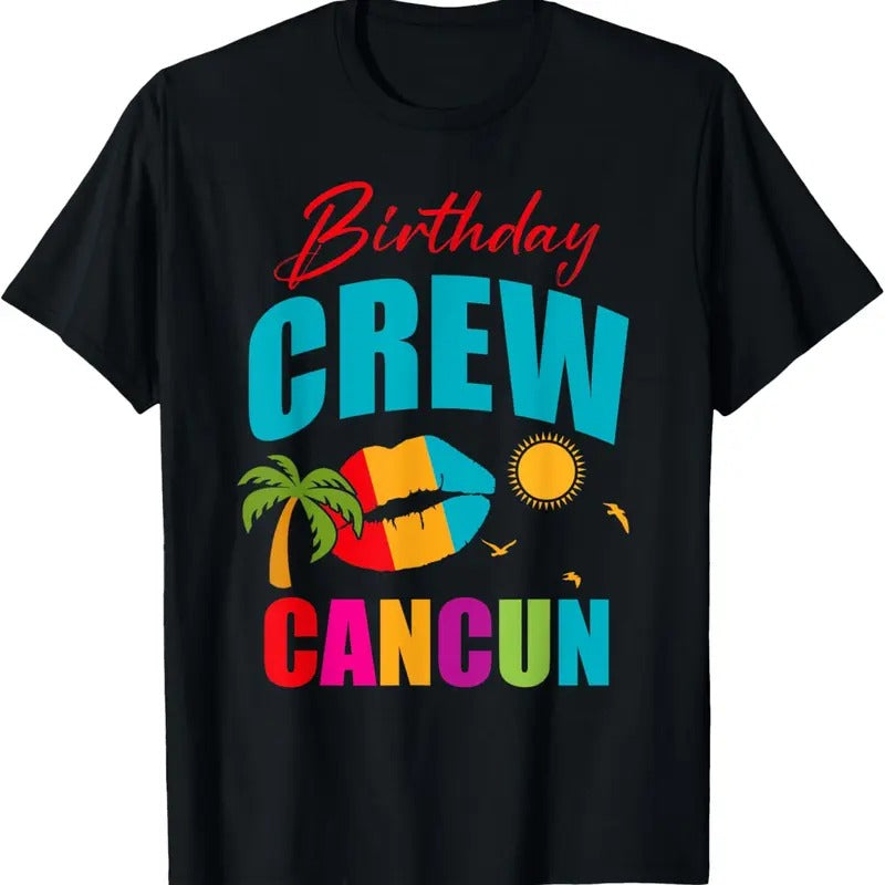 100% Cotton Cancun Trip Mexico Birthday Crew 2025 Beach Vacation Girl T-Shirt Hoodie, Sweatshirt | PodTeesHub.com