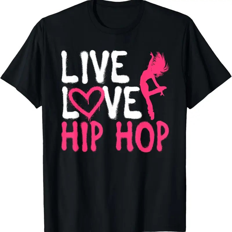100% Cotton Cool Hip Hop Dancer Design For Women Girls Hip Hop Lovers T-Shirt Hoodie, Sweatshirt | PodTeesHub.com