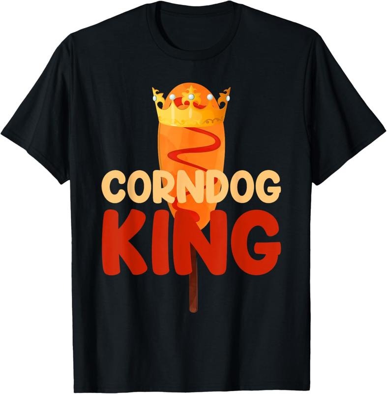 100% Cotton Corn Dog King Funny Corndog Hot Dog Sausage Stick men  T-Shirt Hoodie, Sweatshirt | PodTeesHub.com