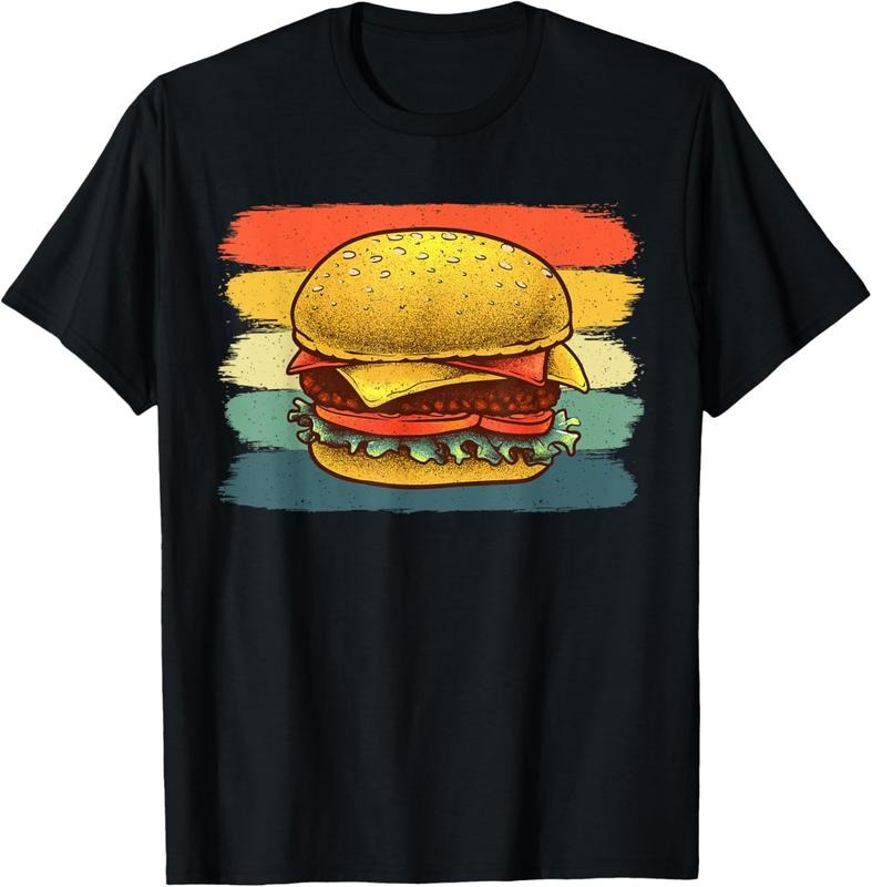 100% Cotton Cute Hamburger Design For Men Women Cheese Burger Hamburger T-Shirt Hoodie, Sweatshirt | PodTeesHub.com