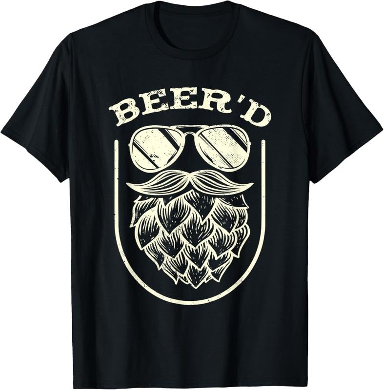 100% Cotton Funny Beer'd | Beard Beer Hops | Craft Beer Drinker T-Shirt Hoodie, Sweatshirt | PodTeesHub.com