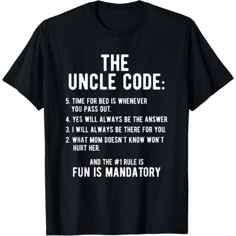100% Cotton Funny Uncle Gifts From Niece Nephew The Uncle Code Cool T-Shirt Hoodie, Sweatshirt | PodTeesHub.com