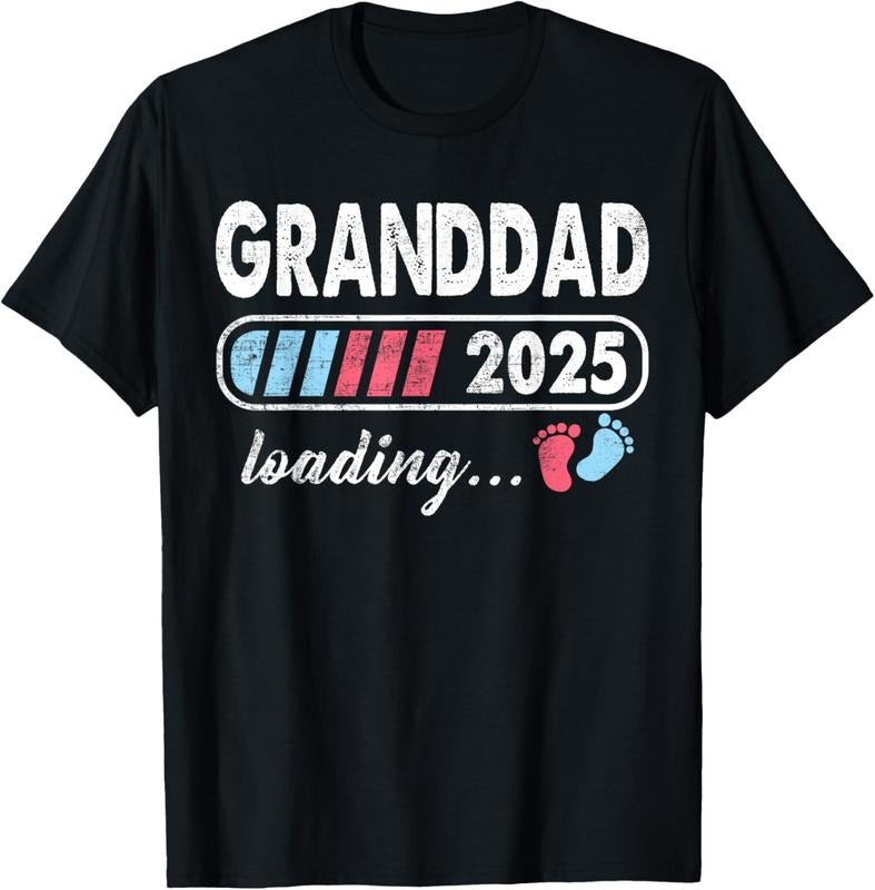 100% Cotton Granddad 2025 Loading a Girl or a Boy  Announcement T-Shirt Hoodie, Sweatshirt | PodTeesHub.com