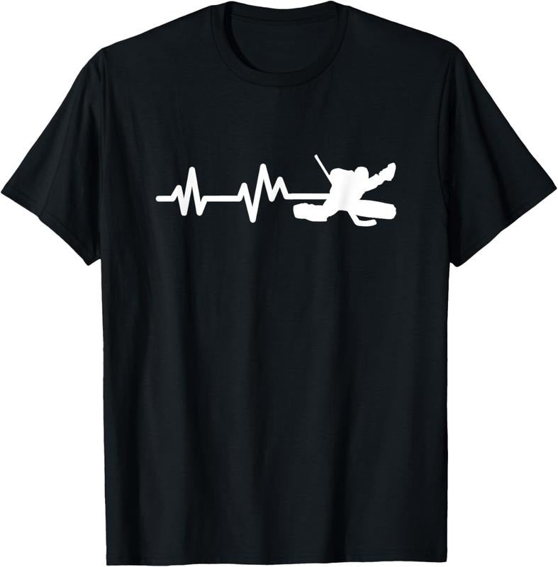 100% Cotton Hockey Goalie Heartbeat Ice Hockey Goalie T-Shirt Hoodie, Sweatshirt | PodTeesHub.com