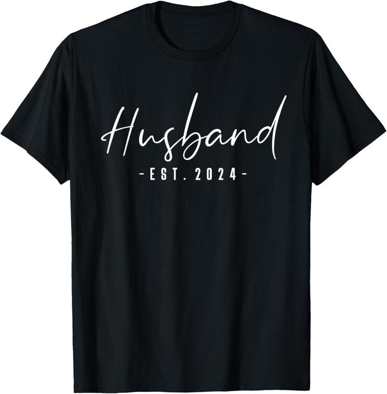 100% Cotton Husband Est 2024 Just Married Honeymoon Hubby Wedding Couple T-Shirt Hoodie, Sweatshirt | PodTeesHub.com
