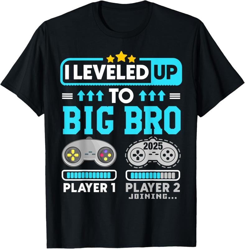 100% Cotton I'm Going To Be A Big Brother 2025 I Leveled Up To Big Bro T-Shirt Hoodie, Sweatshirt | PodTeesHub.com