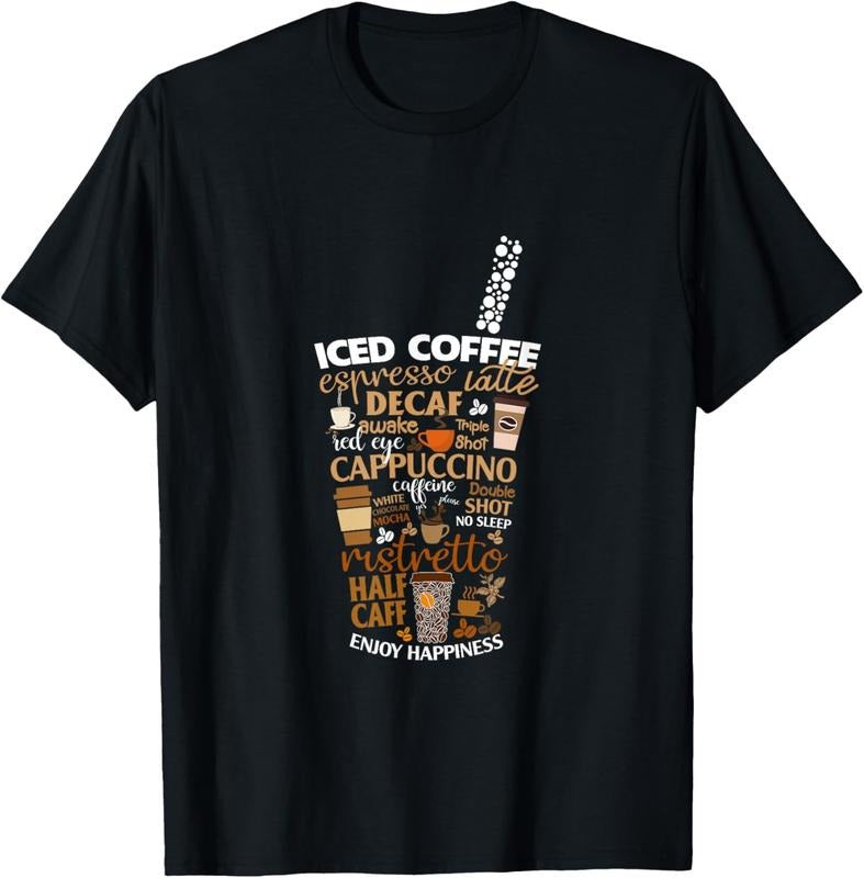 100% Cotton Iced Coffee Cup Coffee Lover But First Coffee Espresso Latte T-Shirt Hoodie, Sweatshirt | PodTeesHub.com