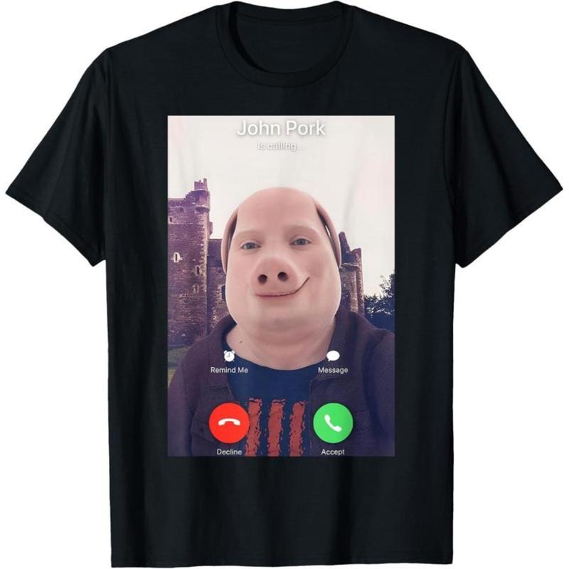 100% Cotton John Pork Is Calling T-Shirt Hoodie, Sweatshirt | PodTeesHub.com