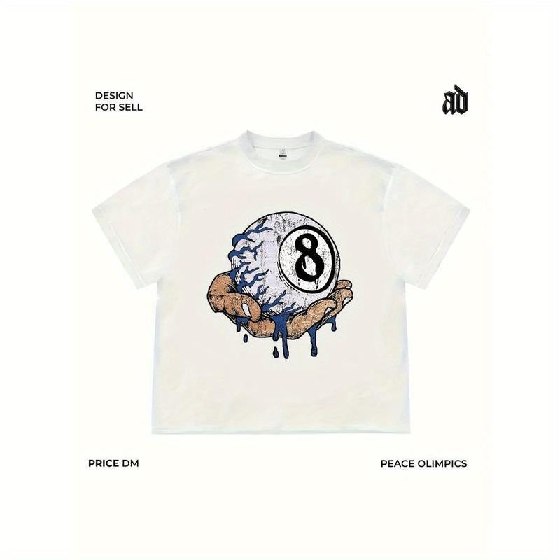 100% Cotton Men'S 100% Pure Cotton T-Shirt, Personalized Pattern - Soft, Breathable, Multifunctional, Retro Harajuku...
