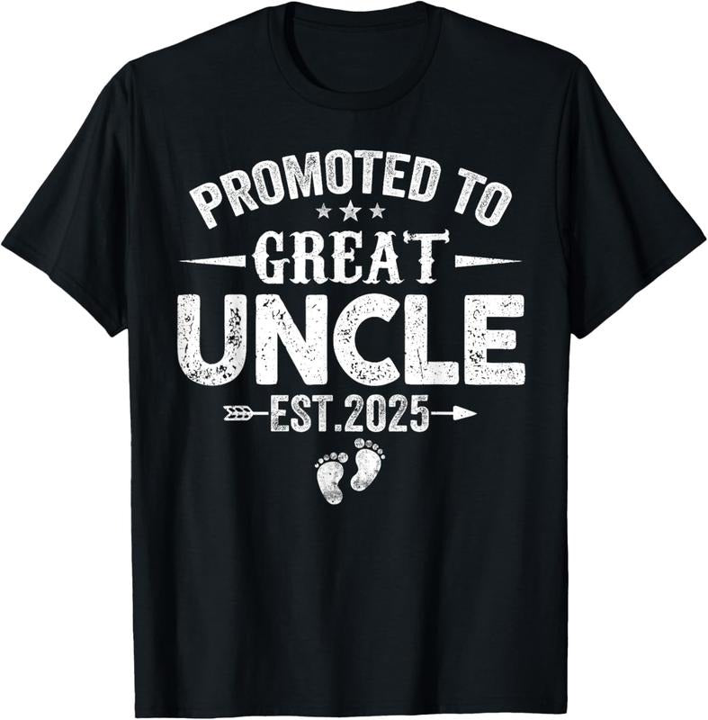 100% Cotton Mens Promoted To Great Uncle Est 2025 Soon To Be New Uncle T-Shirt Hoodie, Sweatshirt | PodTeesHub.com