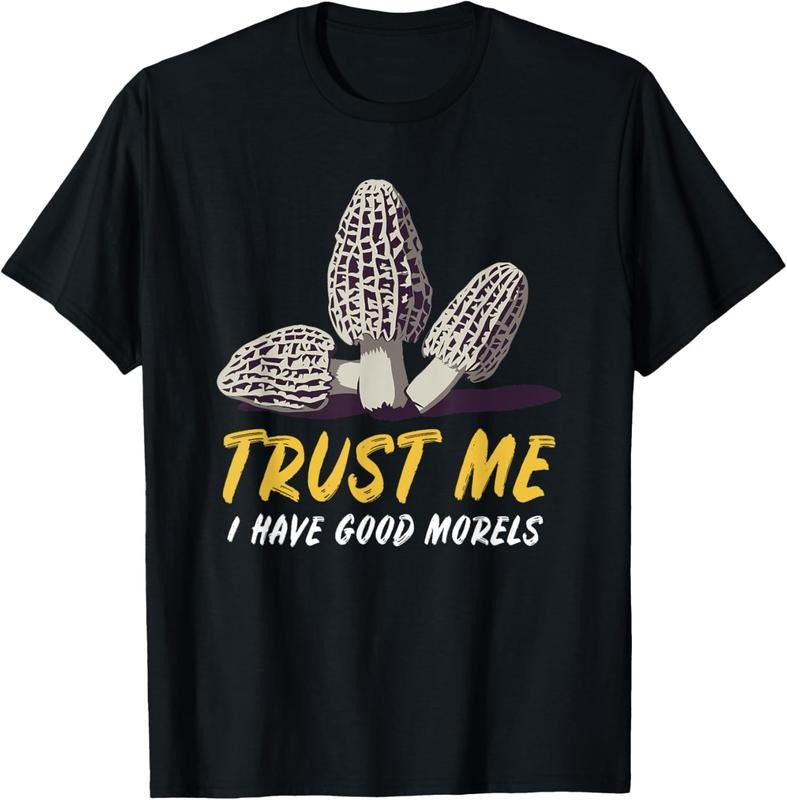 100% Cotton Morel Mushroom Hunting Foraging Hiking Womens & Mens Graphic T-Shirt Hoodie, Sweatshirt | PodTeesHub.com