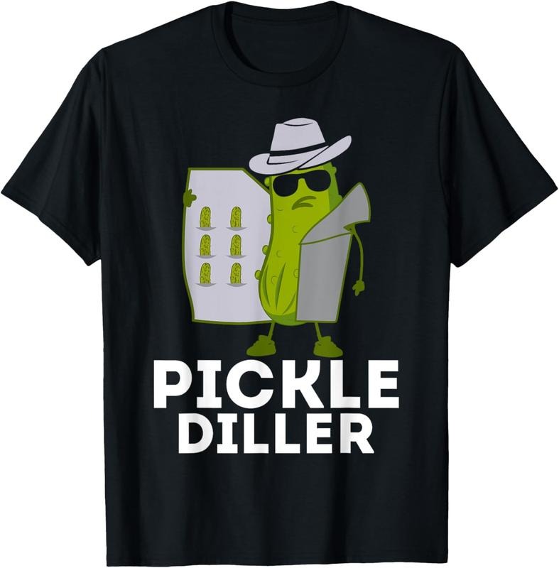 100% Cotton Pickle Diller Funny Dill Pickle Lover T-Shirt Hoodie, Sweatshirt | PodTeesHub.com