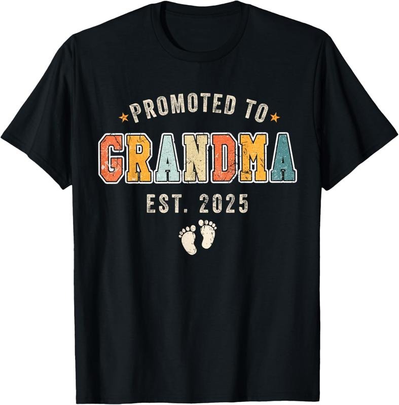 100% Cotton Promoted To Grandma 2025 Soon To Be Grandma est 2025 T-Shirt Hoodie, Sweatshirt | PodTeesHub.com