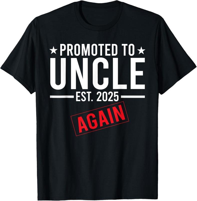 100% Cotton Promoted To Uncle Again 2025  Announcement Uncle T-Shirt Hoodie, Sweatshirt | PodTeesHub.com