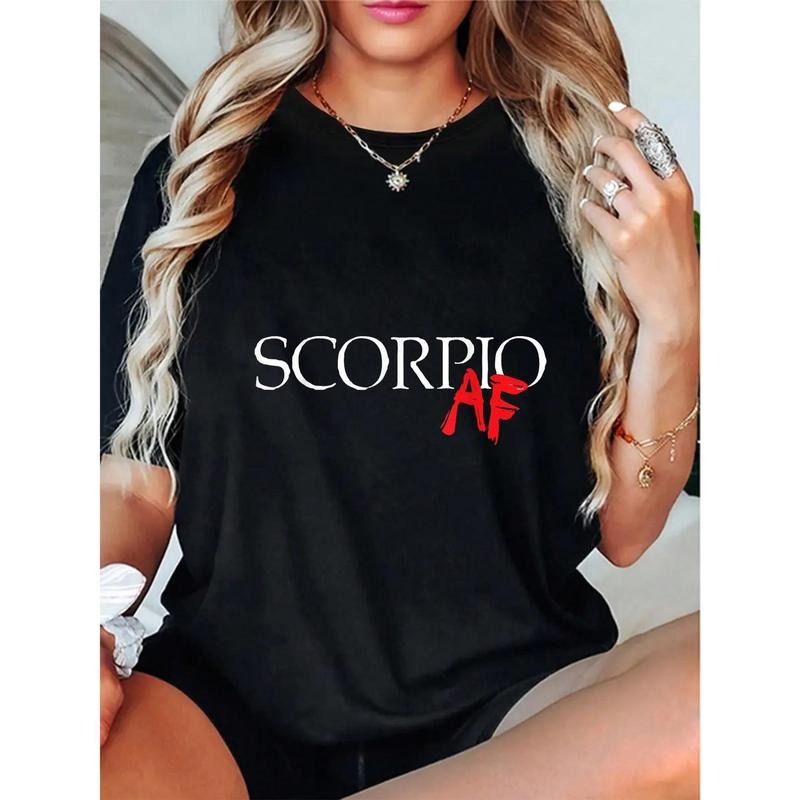 100% Cotton Scorpio AF Zodiac Star Sign Astrology Minimalist T-Shirt style 02 Hoodie, Sweatshirt | PodTeesHub.com