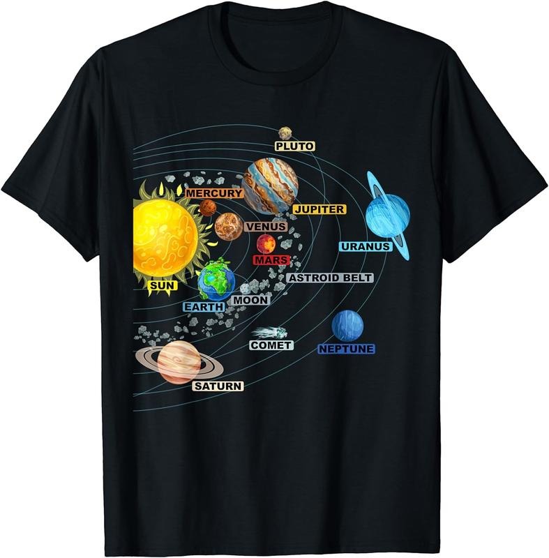 [100% Cotton]Solar System Planets - Astronomy Space Science - Girls Boys T-Shirt Hoodie, Sweatshirt | PodTeesHub.com