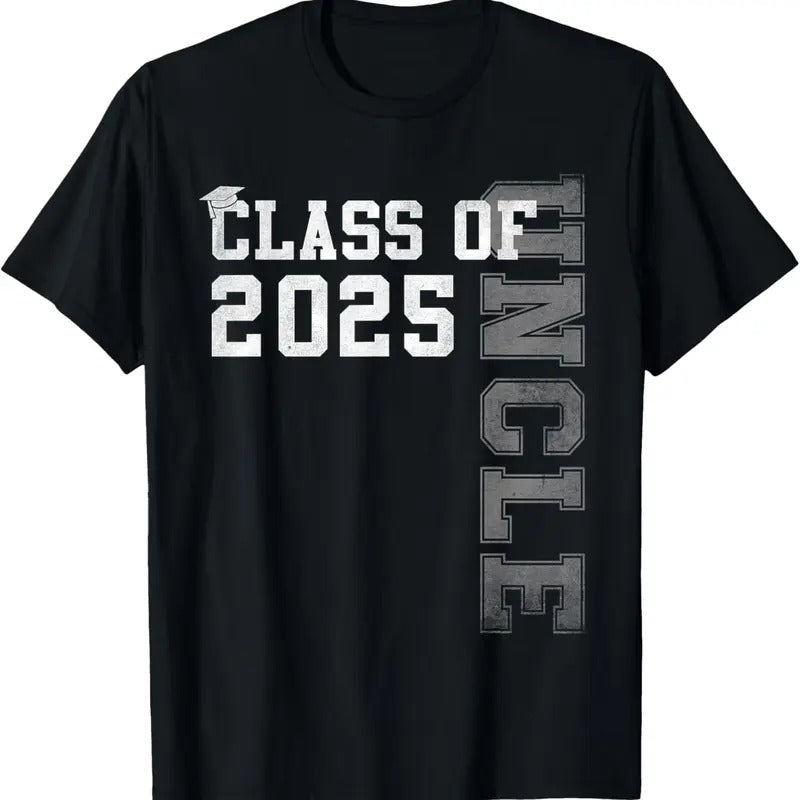 100% Cotton Uncle Senior 2025 Proud Uncle Of A Class Of 2025 Graduation T-Shirt Hoodie, Sweatshirt | PodTeesHub.com