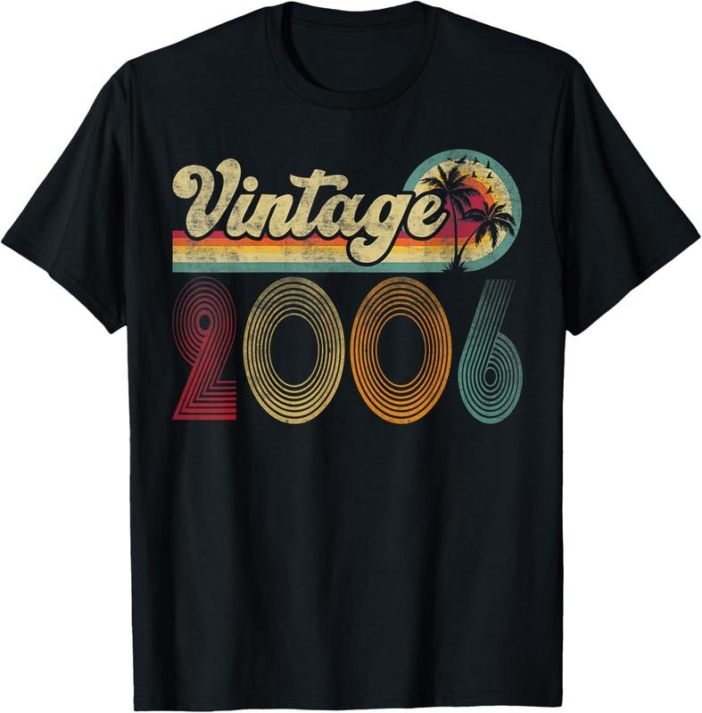 100% Cotton Vintage Born In 2006 Retro 19th Birthday 19 Years Old Gifts T-Shirt Hoodie, Sweatshirt | PodTeesHub.com