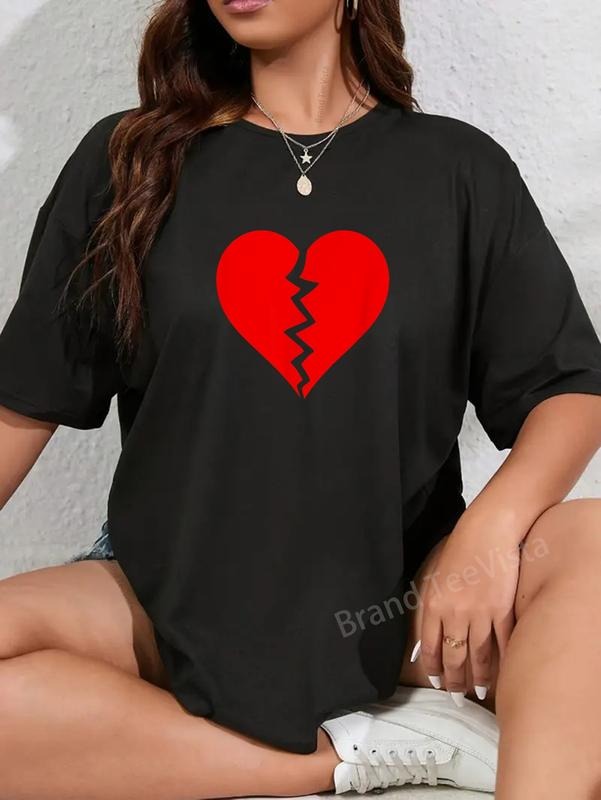 100% cotton BROKEN HEART HEARTBREAK HEARTBROKEN BREAK T-Shirt women graphic shirts Hoodie, Sweatshirt | PodTeesHub.com