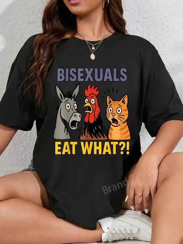 100% cotton Bisexuals Funny Eat What Animals Gay Pride LGBTQ T-Shirt women graphic shirts Hoodie, Sweatshirt | PodTeesHub.com