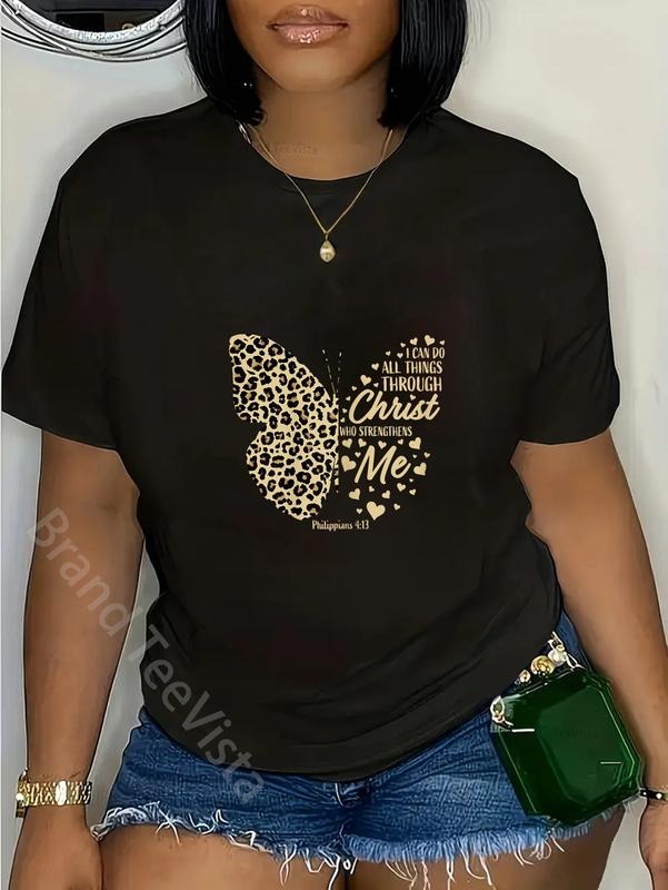 100% cotton Christian Bible Verse Butterfly Cheetah Mom Women Teen Girls T-Shirt women graphic shirts Hoodie, Sweatshirt