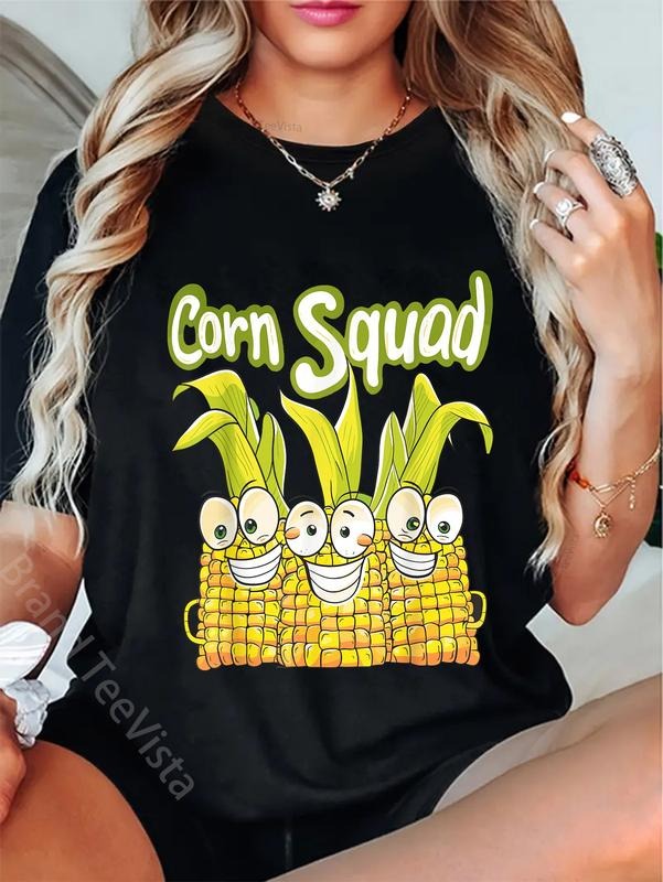 100% cotton Corn Squad Shirt | Sweetcorn Vegetable | Corn T-Shirt women graphic shirts Hoodie, Sweatshirt | PodTeesHub.com