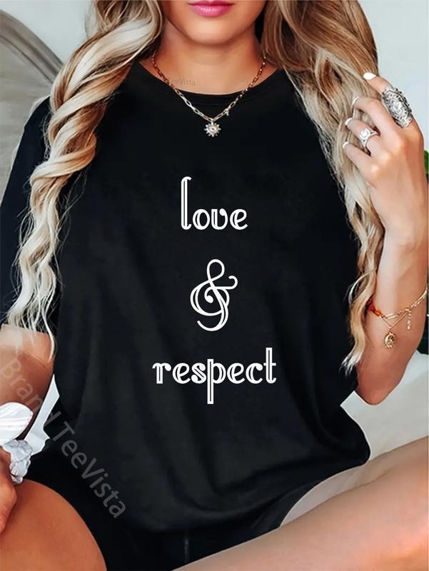 100% cotton HZ Cool Fun Tees love & respect T-Shirt women graphic shirts Hoodie, Sweatshirt | PodTeesHub.com