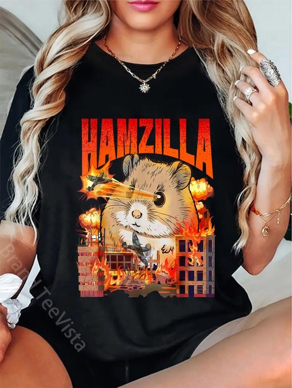 100% cotton Hamzilla - Japanese Pet Owner Animal Whisperer Rodent Lover T-Shirt women graphic shirts Hoodie, Sweatshirt