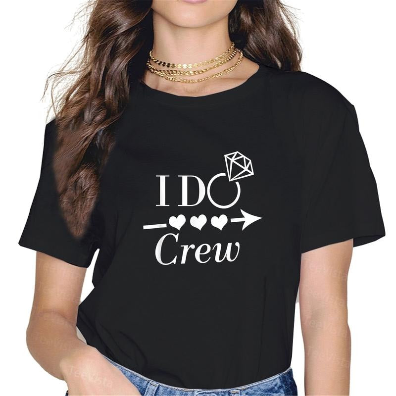 100% cotton I Do Crew Bachelorette Party Bridal Wedding Matching Group T-Shirt women graphic shirts Hoodie, Sweatshirt