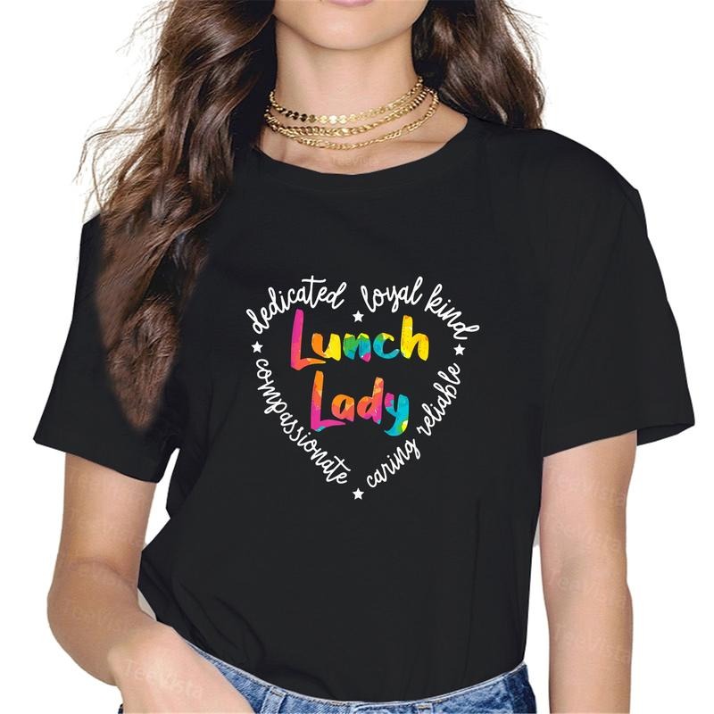 100% cotton Lunch Lady Cafeteria Worker Dinner Lady Cook Job Profession T-Shirt women graphic shirts Hoodie, Sweatshirt