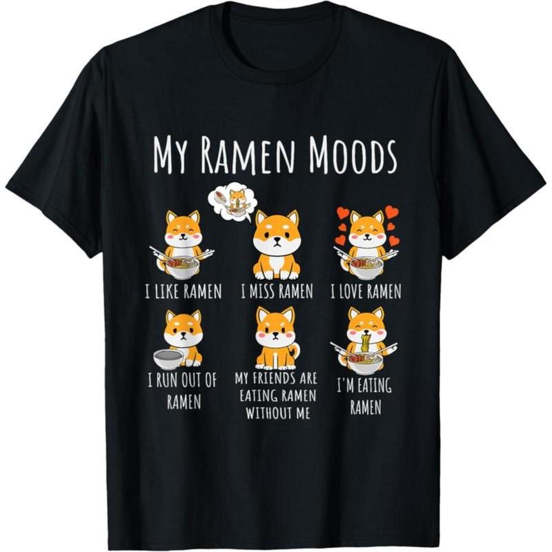 100% cotton Ramen Lover Shiba Inu Dog Japanese Noodles Ramen T-Shirt Hoodie, Sweatshirt | PodTeesHub.com