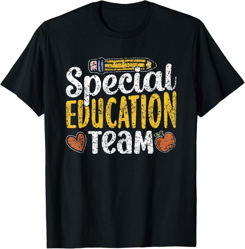 100% cotton Special Education Team Teacher Sped Awareness Cute T-Shirt women graphic shirts Hoodie, Sweatshirt