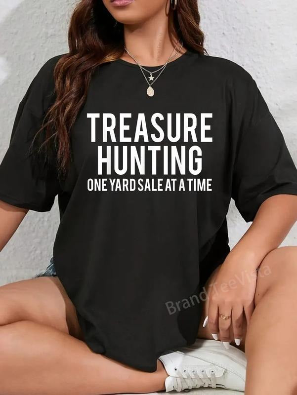 100% cotton Treasure Hunting Funny Garage Sales Yard Property Thrifter T-Shirt women graphic shirts Hoodie, Sweatshirt