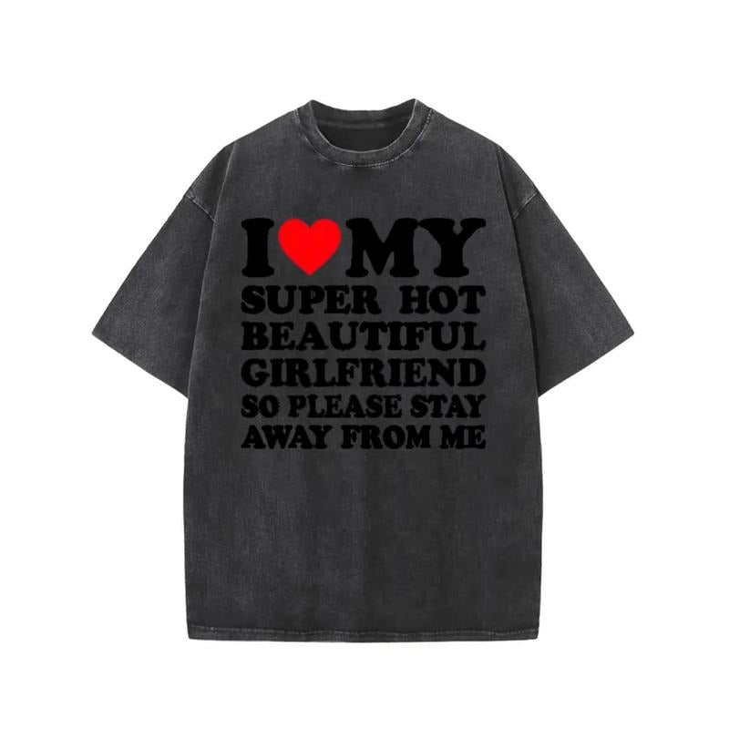 100 Percent Cotton T-Shirt With A Bold Stay Away Message For My Gorgeous Girlfriend Hoodie, Sweatshirt | PodTeesHub.com