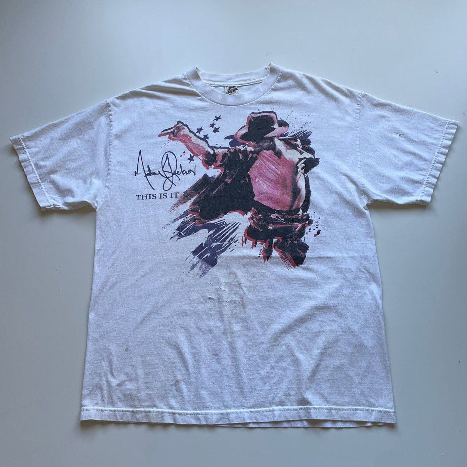 Michael Jackson X Vintage Vintage Y2k Micheal Jackson Tour T Shirt Xl White Rare Hoodie, Sweatshirt | PodTeesHub.com