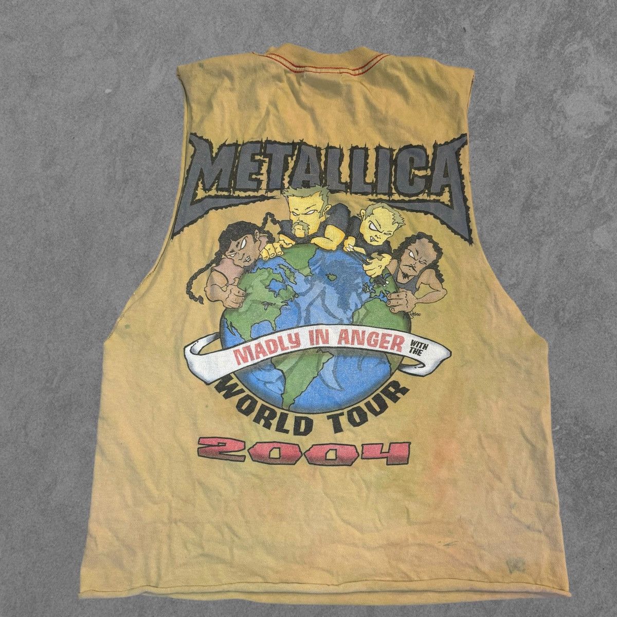 Metallica X Vintage Vintage 90s Y2k Metallica Band Cut Off Tour Tee M Hoodie, Sweatshirt | PodTeesHub.com