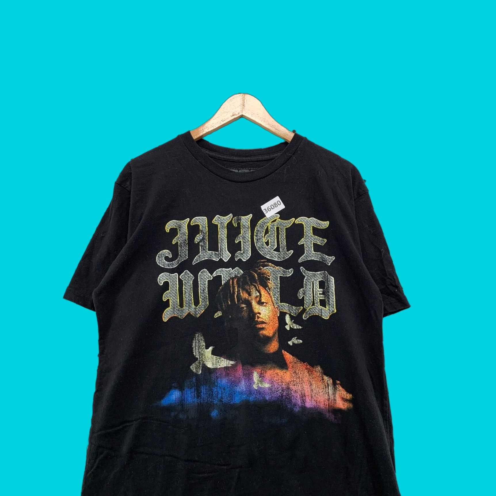 Vintage 999 Juice Wrld Shirt Mens Large Black Hip Hop Tee Short Sleeve 21x29 Hoodie, Sweatshirt | PodTeesHub.com