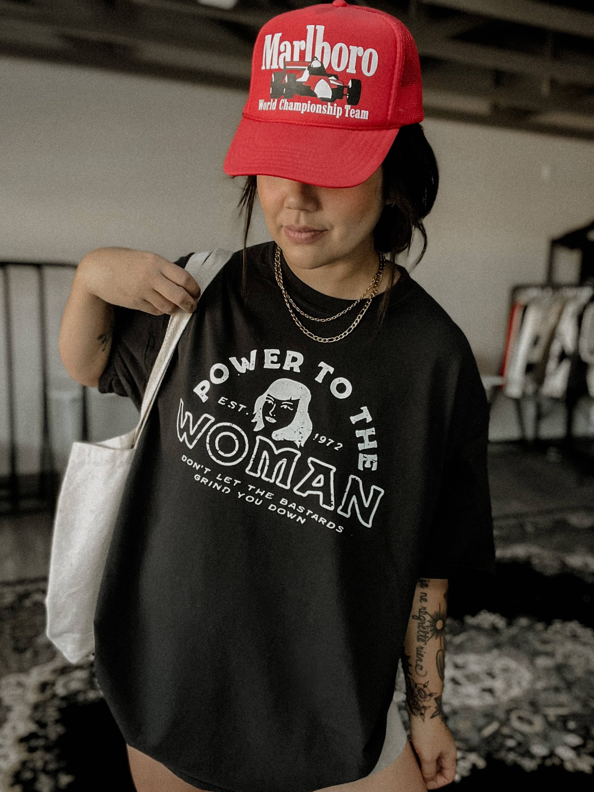 Power To the Woman (Og) Feminist Graphic Tee - Black Hoodie, Sweatshirt | PodTeesHub.com