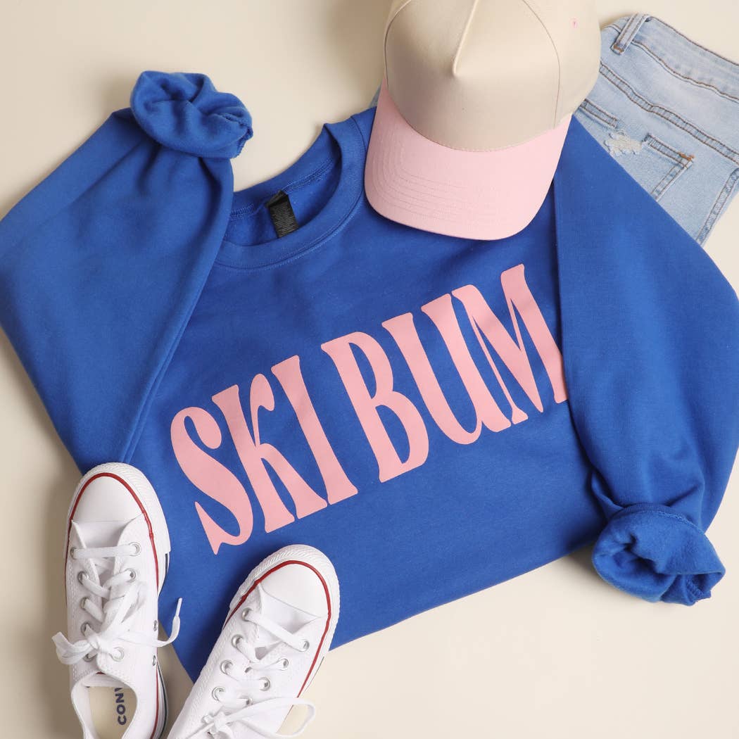 Ski Bum Suede-Like Flocked Logo Heavyweight Sweatshirt T-Shirts, Hoodie | PodTeesHub.com