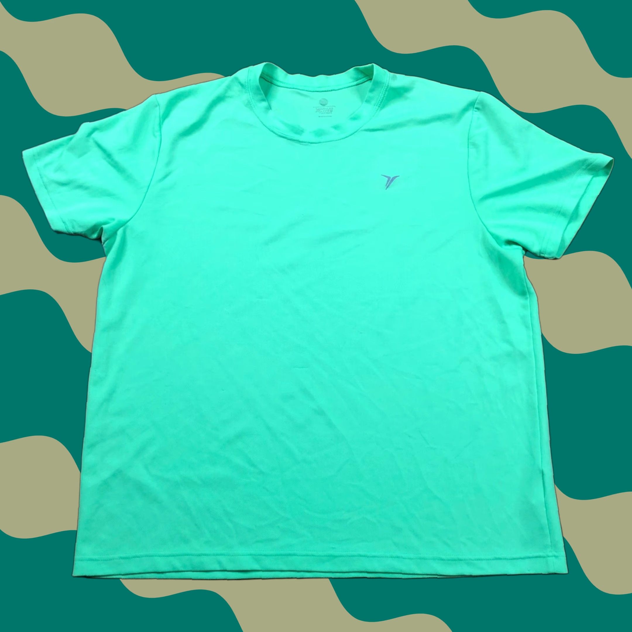 Navy Old Navy Active Shirt Mens Xl Green Polyester Sport T Shirt Pullover Short Sleeve Casual Ac Hoodie, Sweatshirt