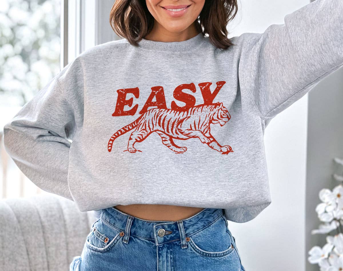 Easy Tiger Retro- Funny Saying Humor Sweatshirt T-Shirts, Hoodie | PodTeesHub.com