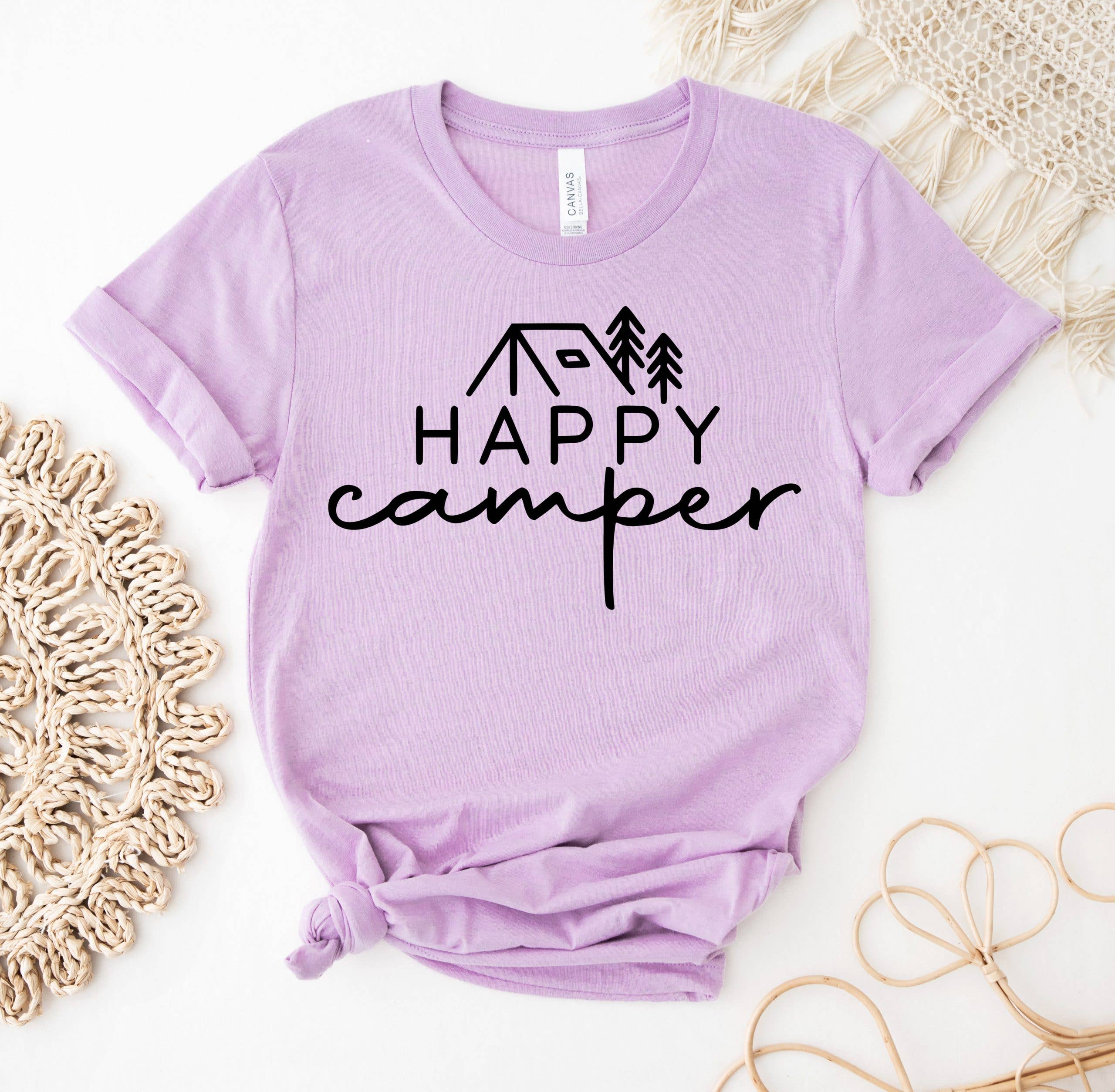 Happy Camper T-Shirt Hoodie, Sweatshirt | PodTeesHub.com